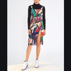 Farm Rio Rainbow Fauna Midi Slip Dress